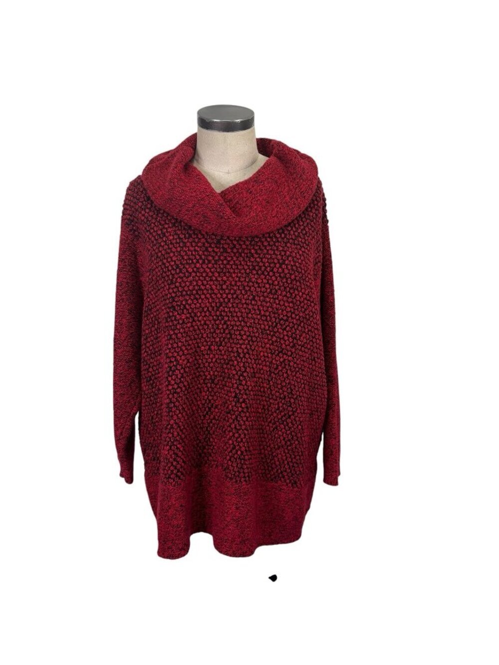 J Jill Cowl Neck Sweater 1X Red